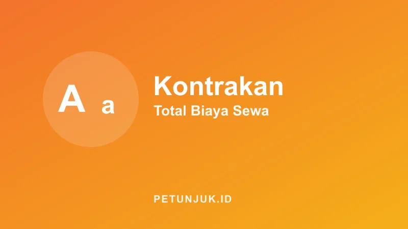 Kalkulator Biaya Kontrakan / Sewa Kamar